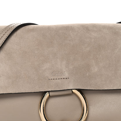 Chloe Suede Calfskin Small Faye Shoulder Bag Motty Grey 7 of 9