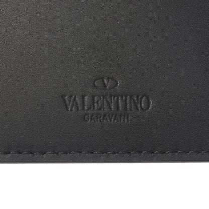Valentino Garavani Calfskin VLTN Card Holder Black White 6 of 7