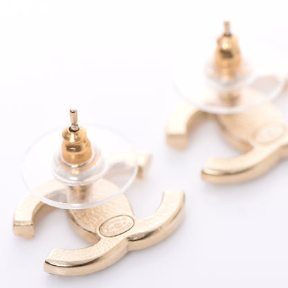 Chanel Crystal CC Earrings Gold 3 of 6