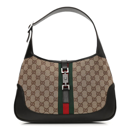 Gucci Monogram Web Jackie O Hobo Dark Brown 1 of 10