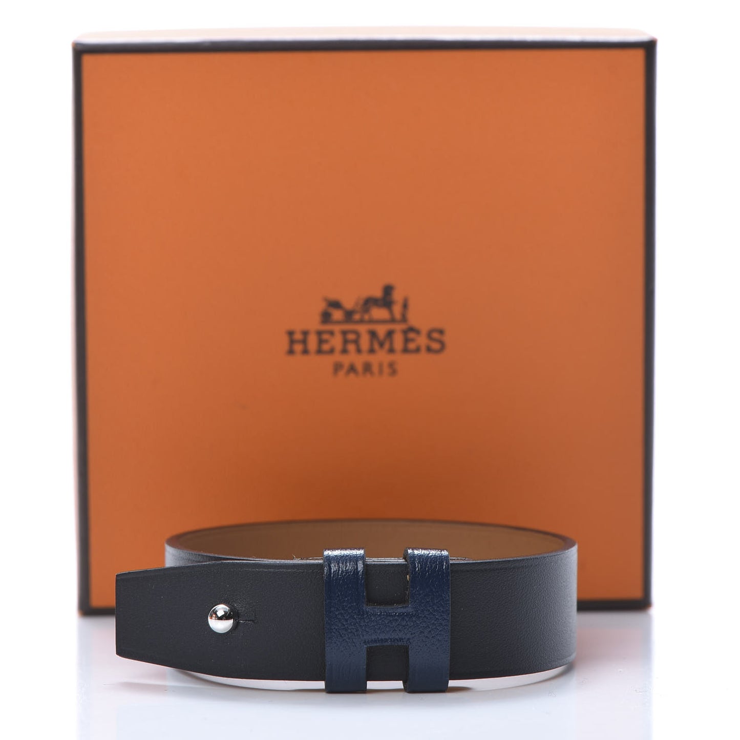 Swift Chevre Bracelet T4 Black Bleu Encre