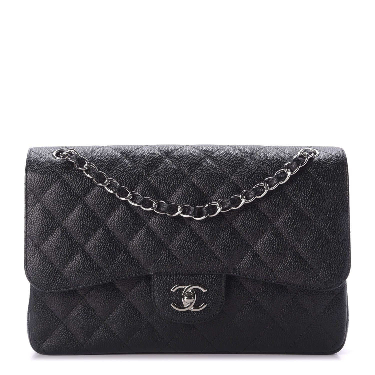 Chanel Caviar Quilted Jumbo Double Flap Black 1 of 10