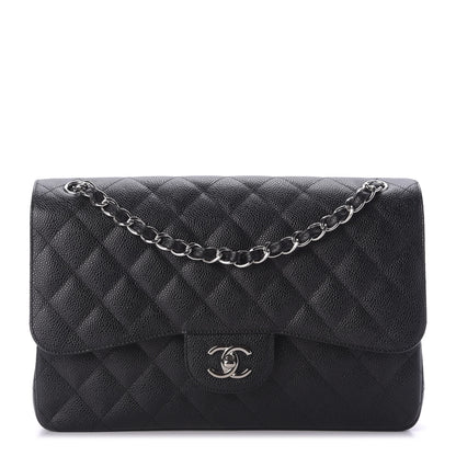 Chanel Caviar Quilted Jumbo Double Flap Black 1 of 10