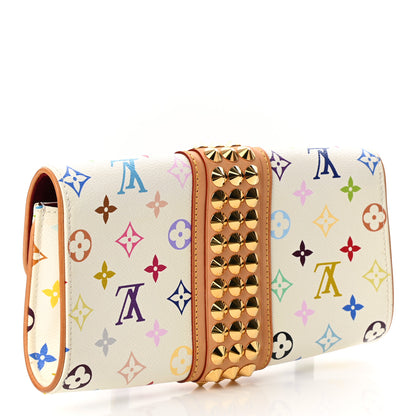 Louis Vuitton Monogram Multicolor Courtney Clutch White 2 of 8