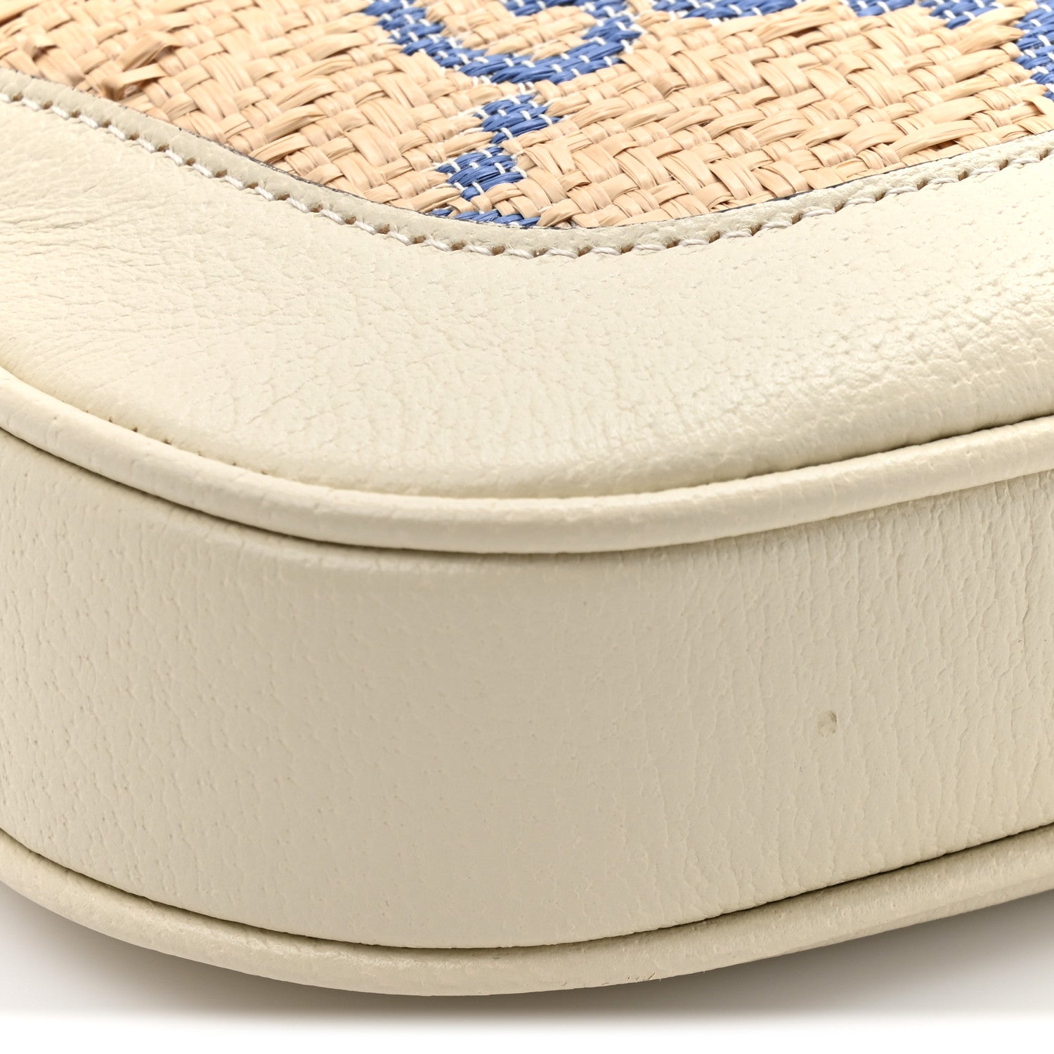 Gucci Raffia Textured Dollar Calfskin GG Monogram Small Jackie 1961 Hobo Mystic White Royale Natural 11 of 13