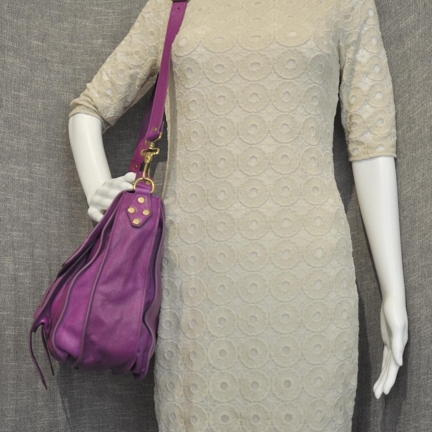 Lambskin PS1 Large Satchel Orchid