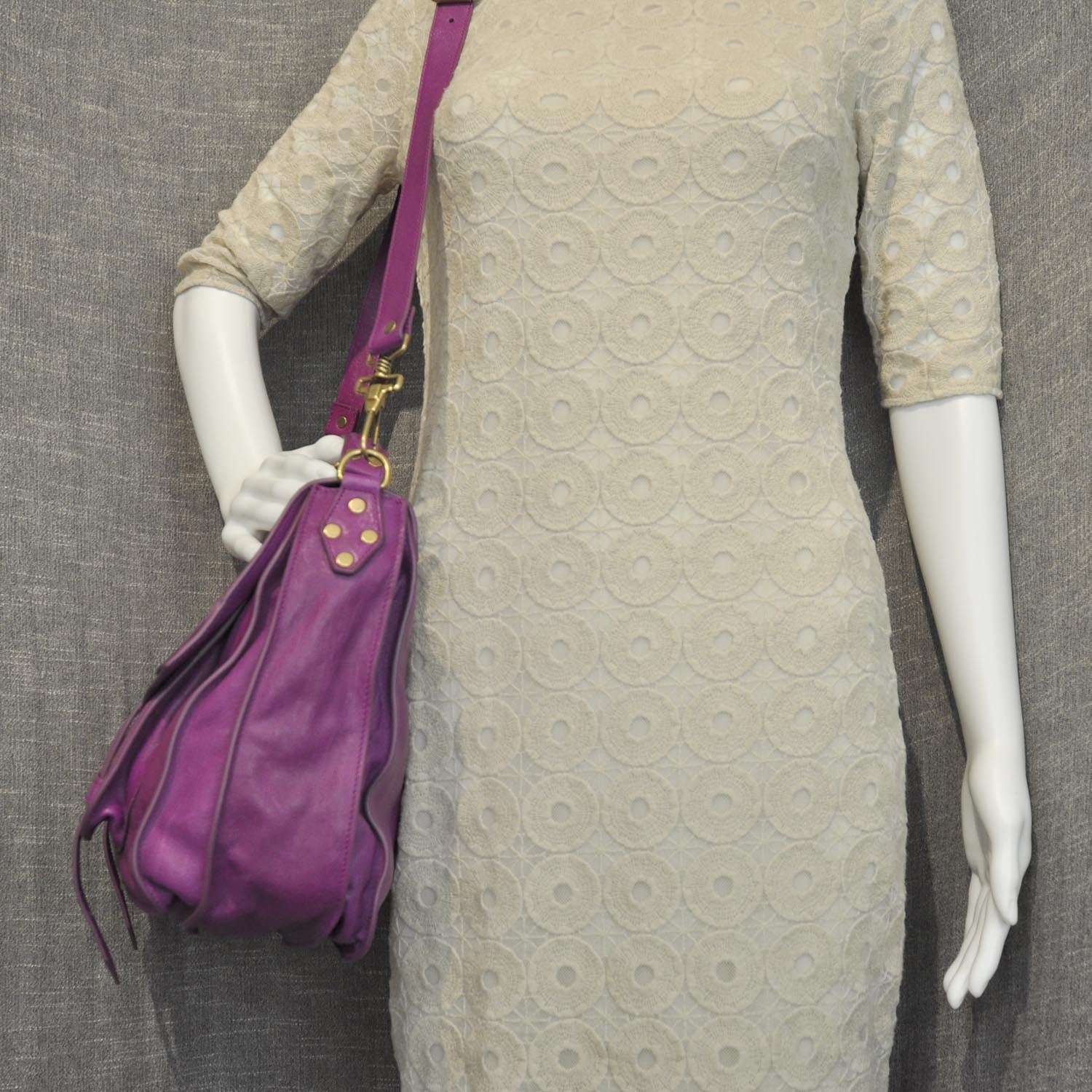 Proenza Schouler Lambskin PS1 Large Satchel Orchid 2 of 11