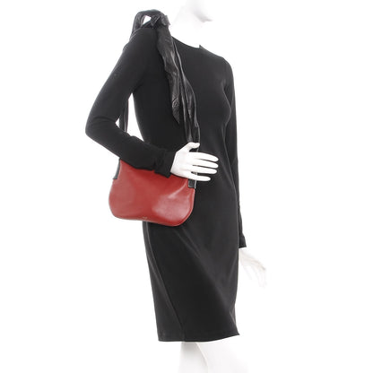 Celine Calfskin Small Ribbon Shoulder Bag Merlot 2 of 8