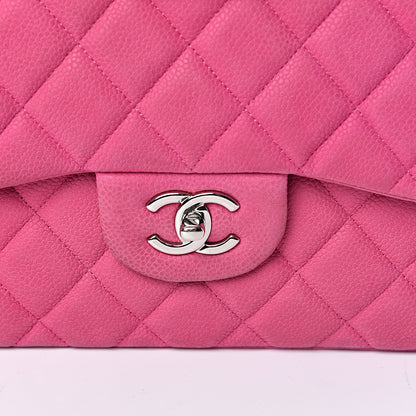 Chanel Iridescent Caviar Jumbo Double Flap Pink 8 of 16