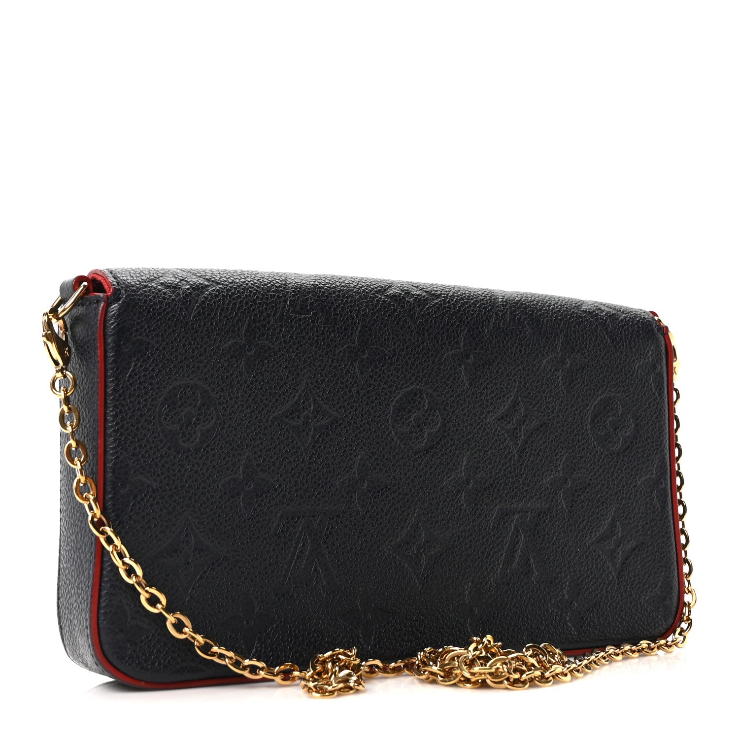 Louis Vuitton Empreinte Pochette Felicie Chain Wallet Marine Rouge 4 of 11