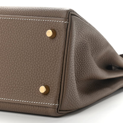 Hermes Togo Kelly Retourne 28 Etoupe 10 of 13