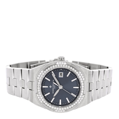 Vacheron Constantin Stainless Steel Diamond Bezel 33mm Overseas Quartz Watch Blue 1225V/200A-B590 2 of 6