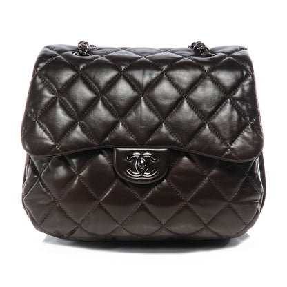 Chanel Lambskin Quilted 3 Large Flap Dark Brown 1 of 8