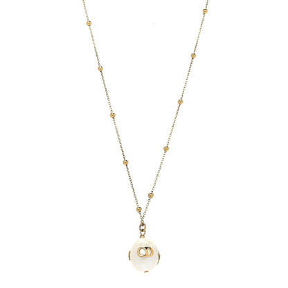 Christian Dior Resin Pearl Necklace Gold 1 of 4