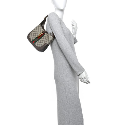 Gucci X BALENCIAGA BB Supreme Monogram Calfskin Web Small Jackie 1961 Hobo Beige Ebony 2 of 10