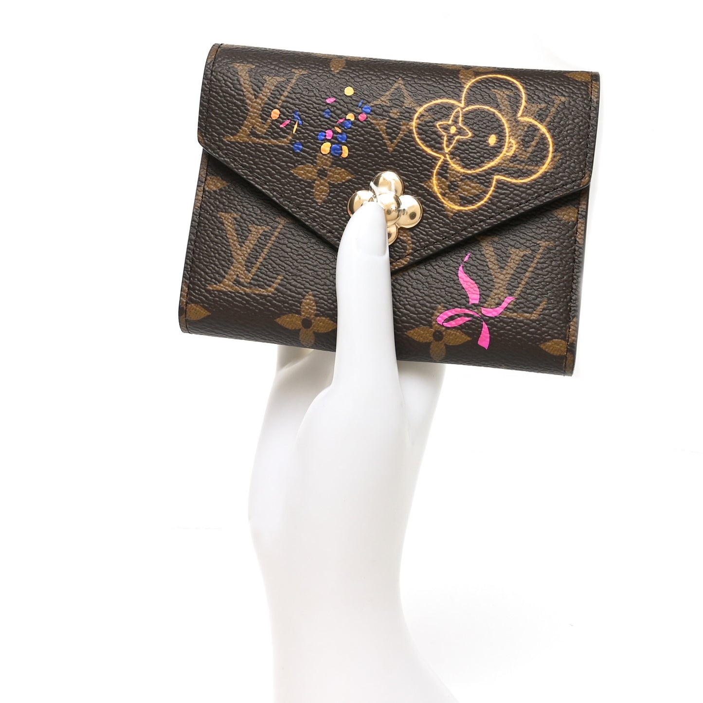 Monogram 2025 Christmas Animation Victorine Wallet Frozen Orchid