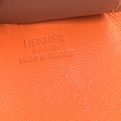 Hermes Milo Lambskin Grigri Rodeo Horse Bag Charm MM Feu Cornaline Fauve 3 of 4