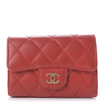 Chanel Lambskin Quilted 4 Key Holder Red 1 of 10
