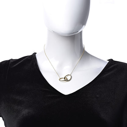 Tiffany 18K Yellow Gold Elsa Peretti Interlocking Ovals Pendant Necklace 2 of 6