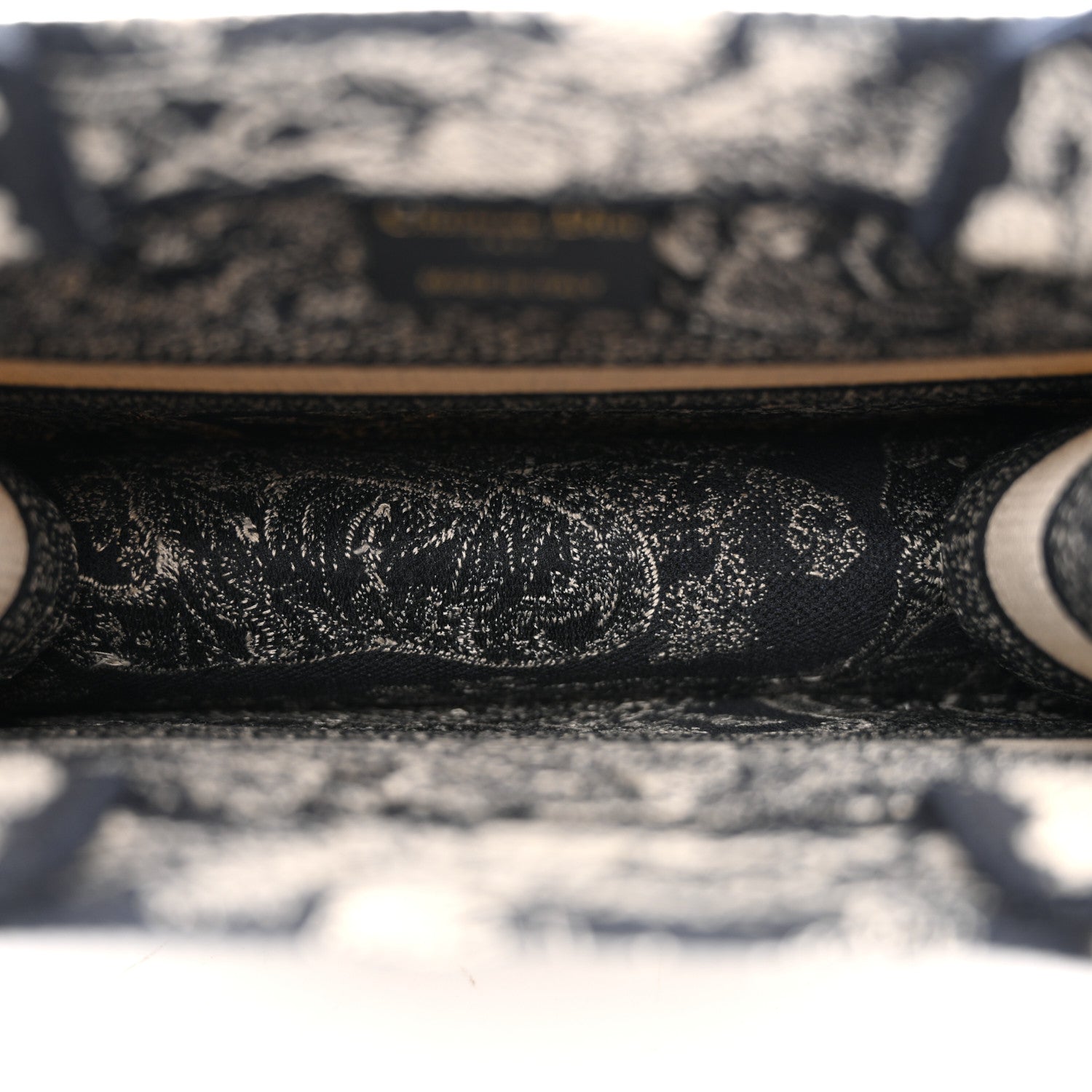 Christian Dior Canvas Embroidered Small Dioriviera Toile De Jouy Book Tote Blue 5 of 11