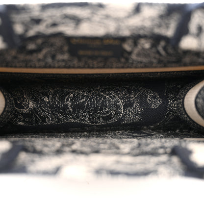 Christian Dior Canvas Embroidered Small Dioriviera Toile De Jouy Book Tote Blue 5 of 11
