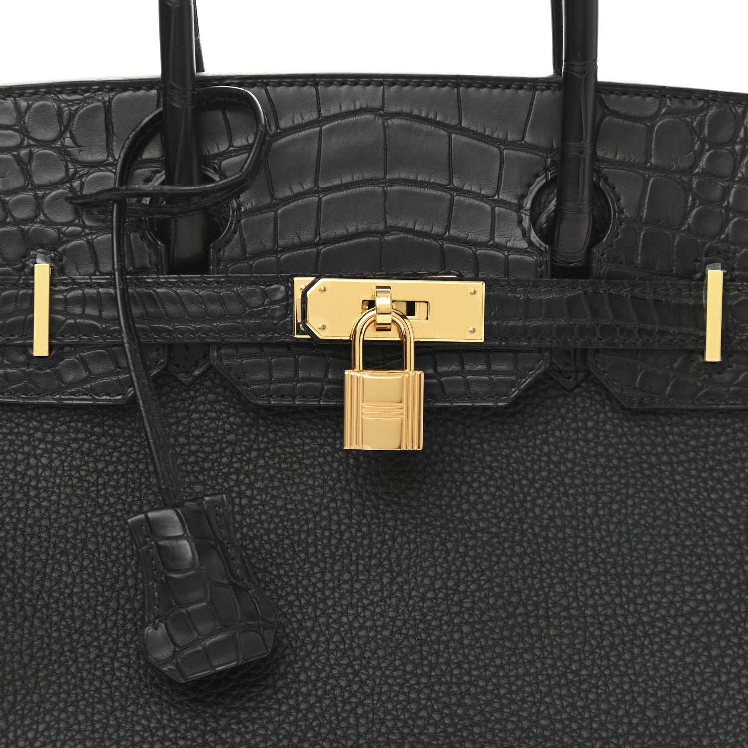 Hermes Togo Matte Alligator Birkin Touch 30 Black 8 of 13