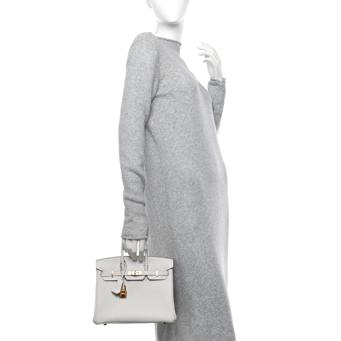 Togo Birkin 25 Gris Pale