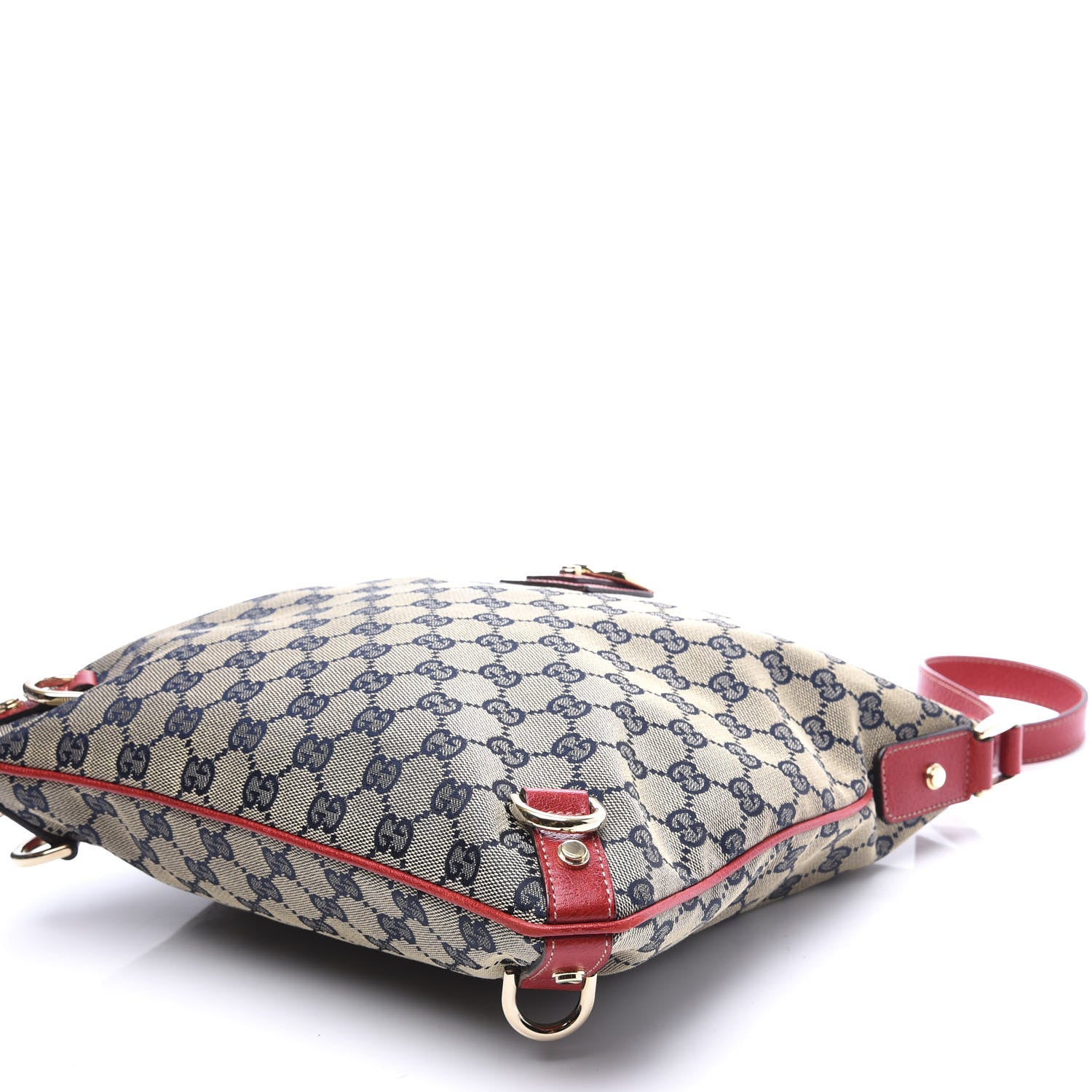 Gucci Monogram Abbey Messenger Bag Navy Red 8 of 9