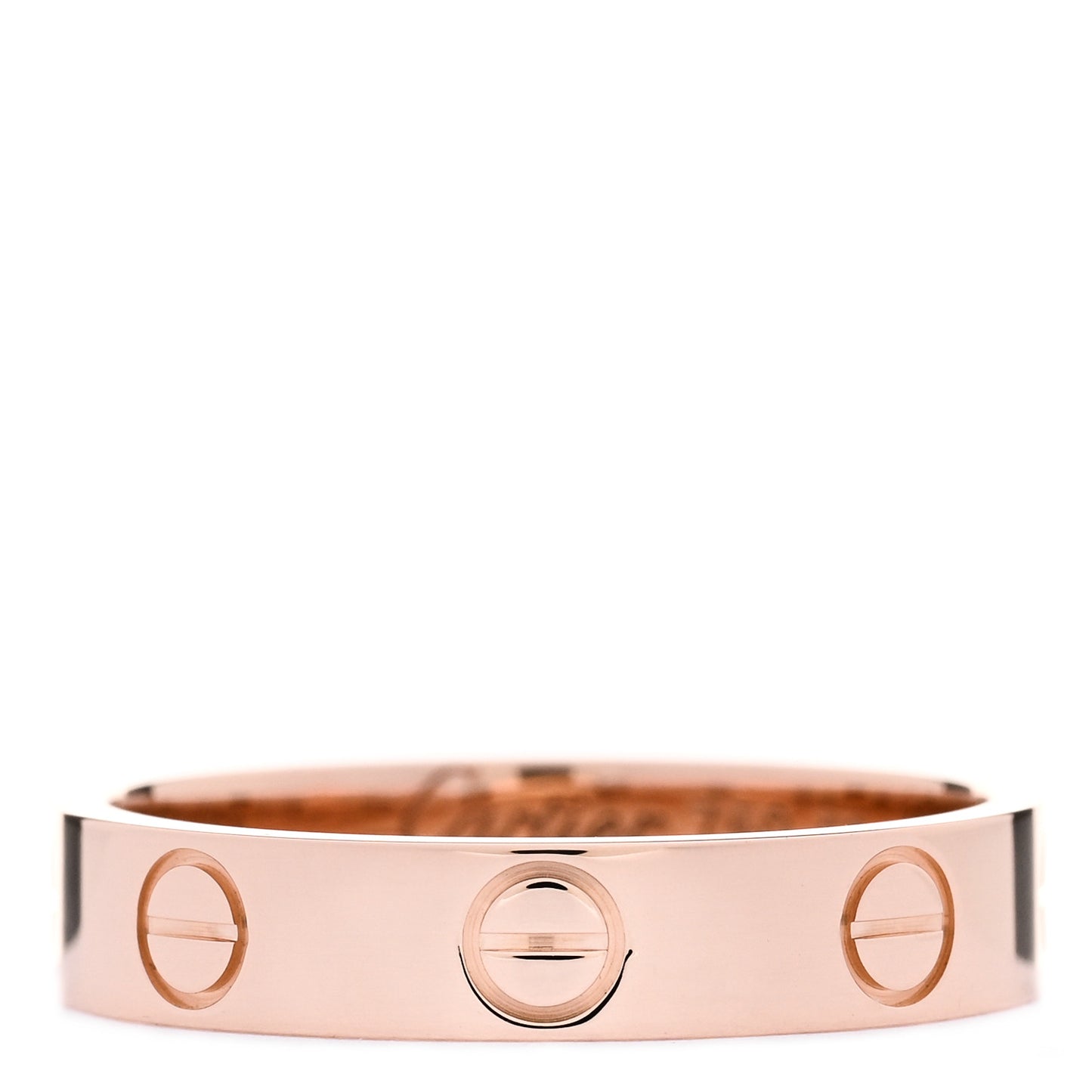 18K Pink Gold 3.5mm LOVE Wedding Band Ring 50 5.25