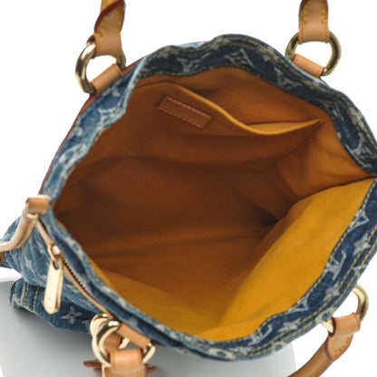 Louis Vuitton Monogram Denim Sac Plat Blue 5 of 6