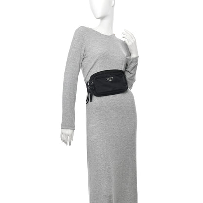 Prada Tessuto Nylon Belt Bag Black 2 of 10