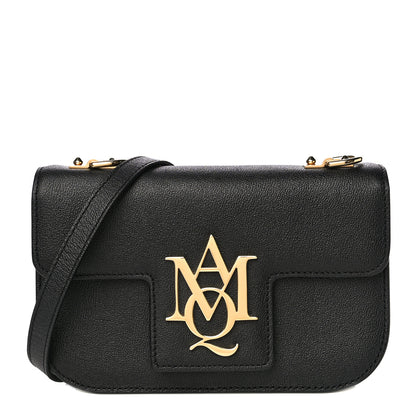 Alexander McQueen Grained Calfskin Small Insignia Flap Black 1 of 13