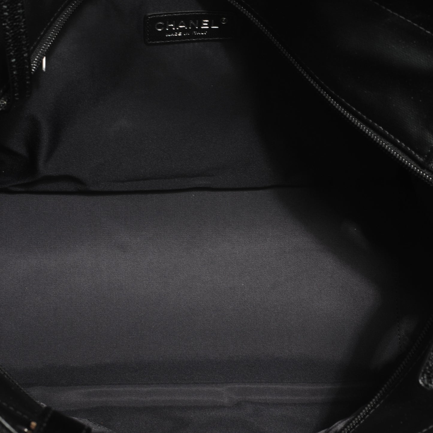 Coated Canvas Large Paris Biarritz Tote Black