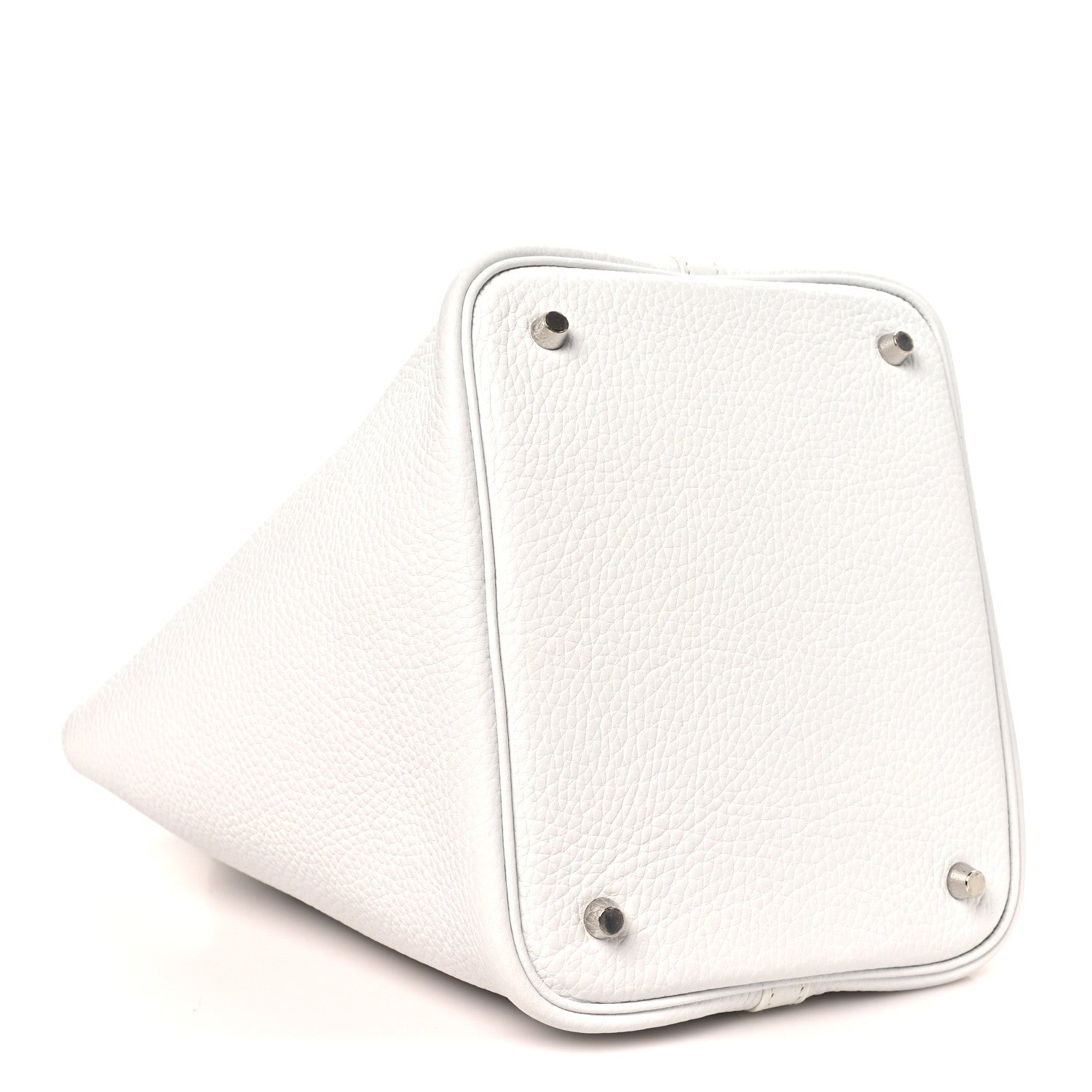 Hermes Taurillon Clemence Picotin Lock 22 MM White 4 of 10