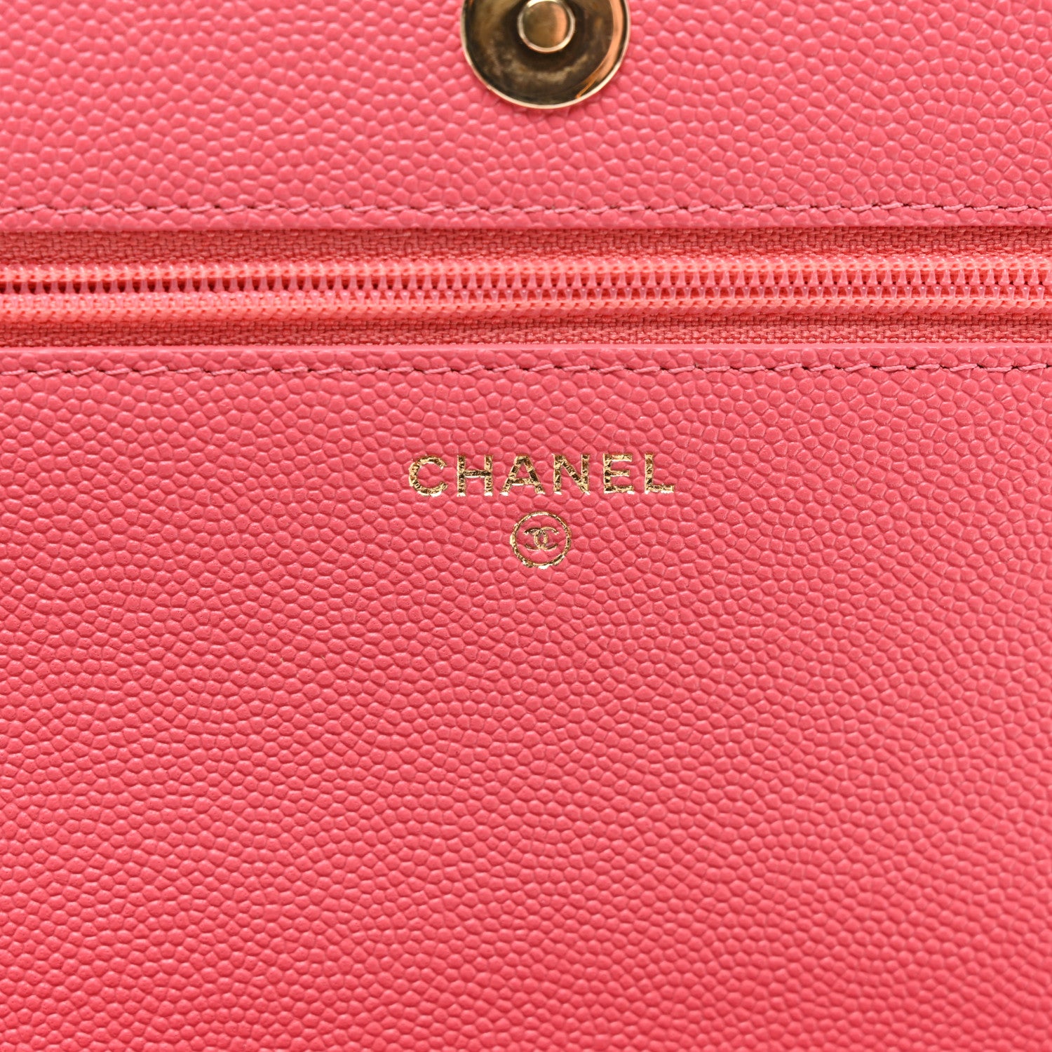 Chanel Caviar Quilted Vintage Mademoiselle Wallet On Chain WOC Dark Pink 7 of 12