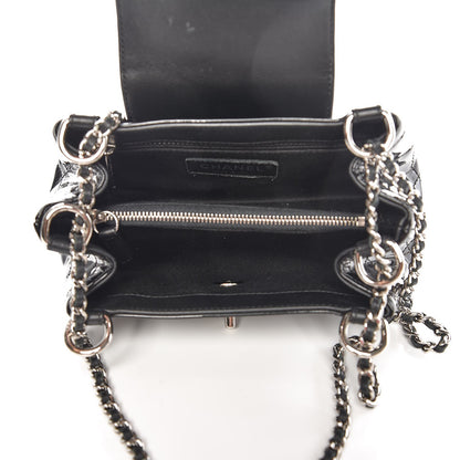 Chanel Patent Quilted Coco Shine Small Accordion Flap Black 5 of 10