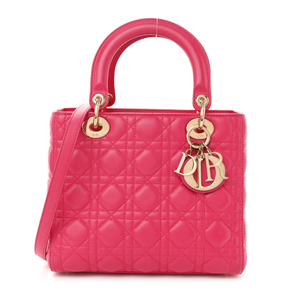 Christian Dior Lambskin Cannage Medium Lady Dior Pink 1 of 9