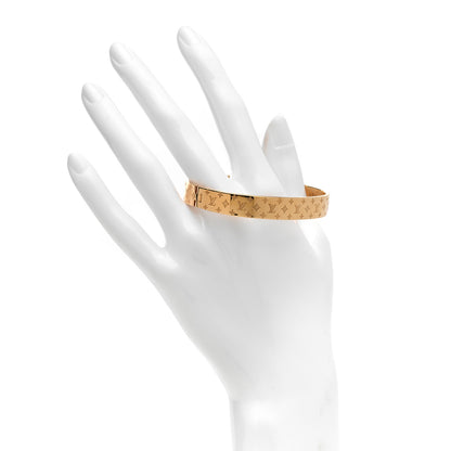 Louis Vuitton Brass Monogram Nanogram Cuff M Gold 2 of 6