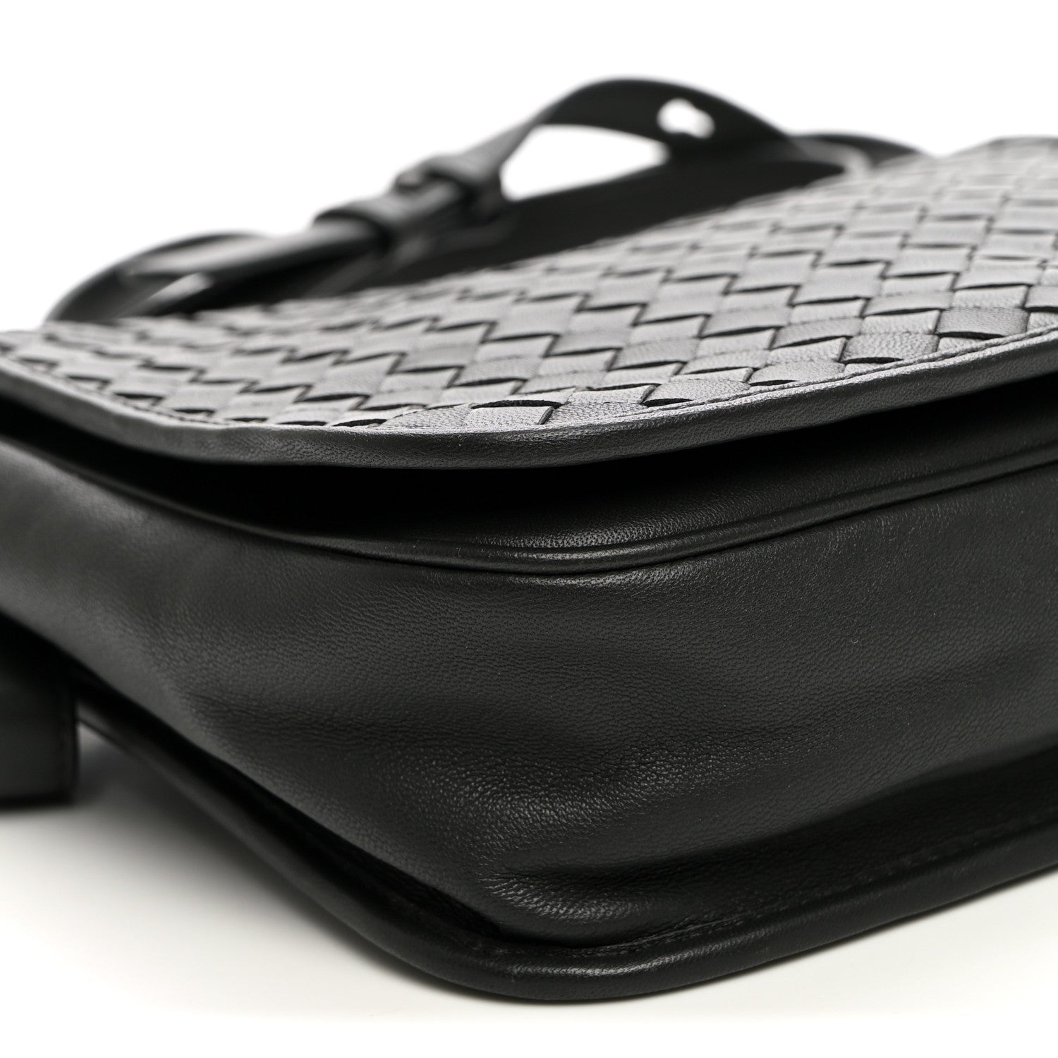Bottega Veneta Nappa Intrecciato Crossbody Messenger Flap Black 8 of 9
