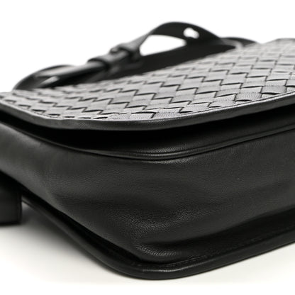 Bottega Veneta Nappa Intrecciato Crossbody Messenger Flap Black 8 of 9