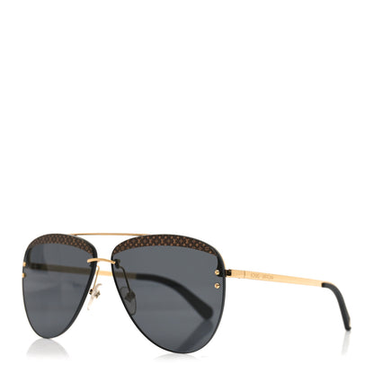 Louis Vuitton Metal Monogram La Favorite Pilot Aviator Sunglasses Z1433W Black 1 of 7
