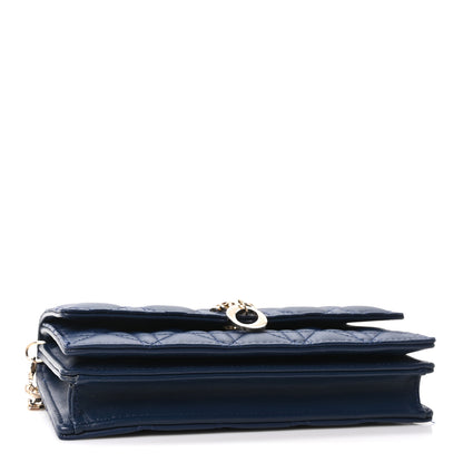 Christian Dior Lambskin Cannage Mini My Dior Bag Deep Ocean Blue 4 of 9