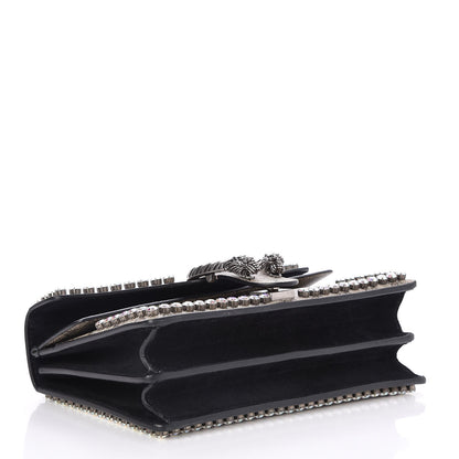 Gucci GG Supreme Monogram Crystal Small Dionysus Shoulder Bag Black 5 of 9