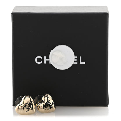 Chanel CC Heart Earrings Gold 5 of 5