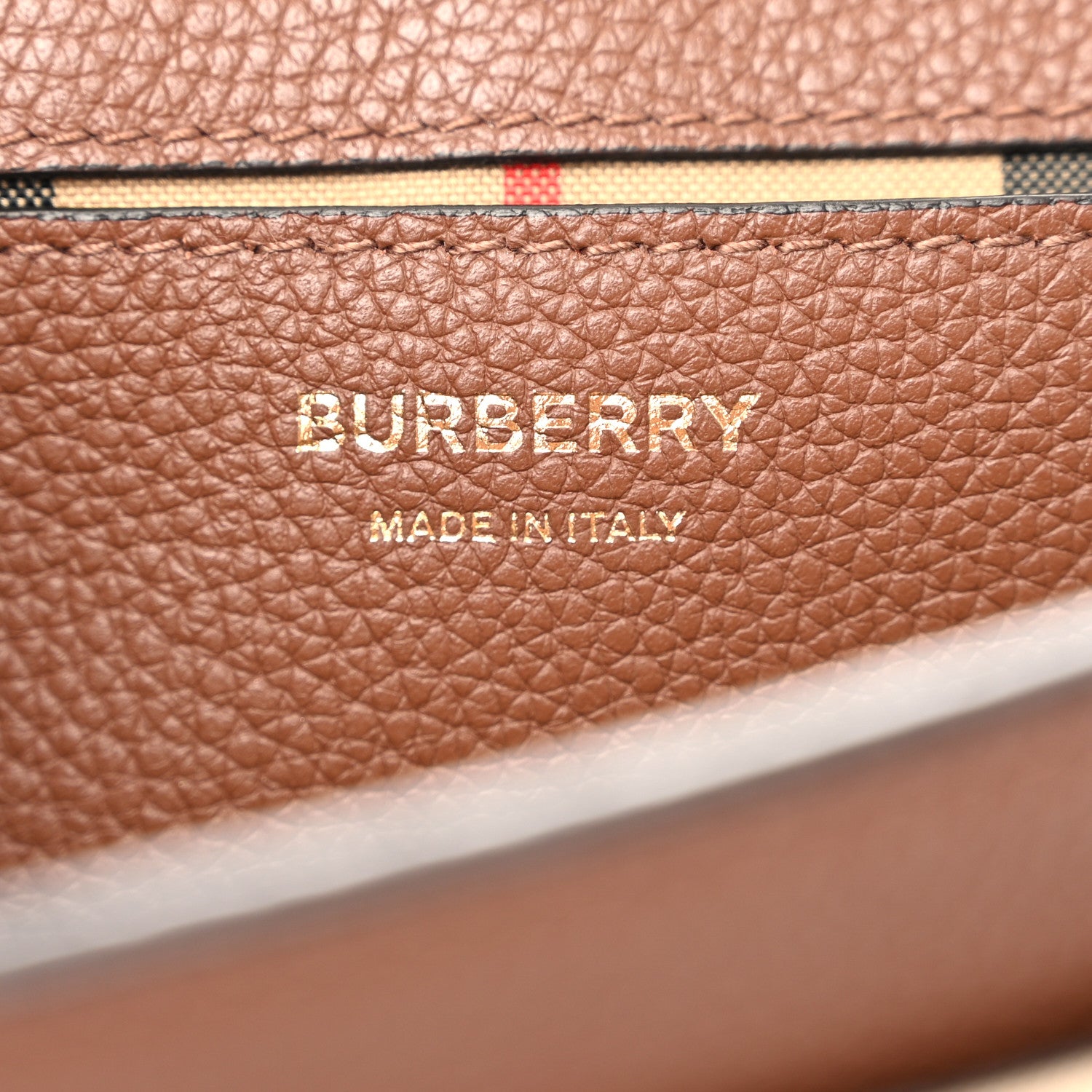 Burberry Calfskin Vintage Check Note Crossbody Bag Tan 6 of 10