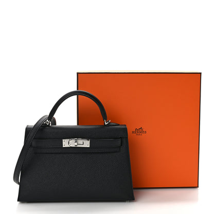 Hermes Epsom Horseshoe Mini Kelly Sellier 20 Black 3 of 11