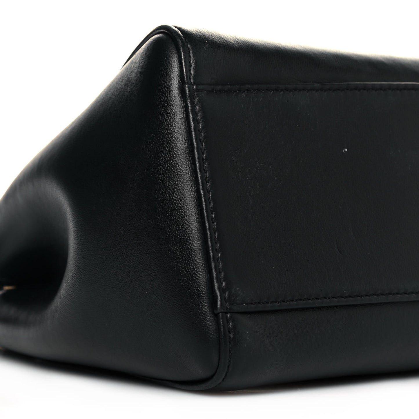 Nappa Stacked Bar Mini Peekaboo Iconic Satchel Black