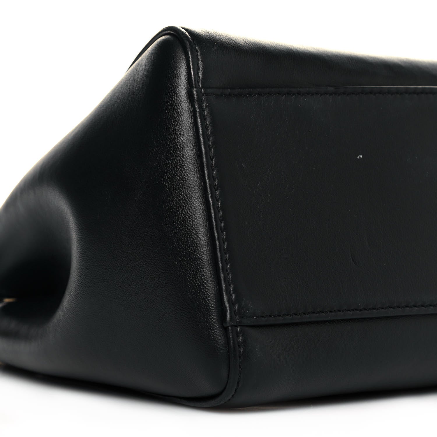Fendi Nappa Stacked Bar Mini Peekaboo Iconic Satchel Black 9 of 12
