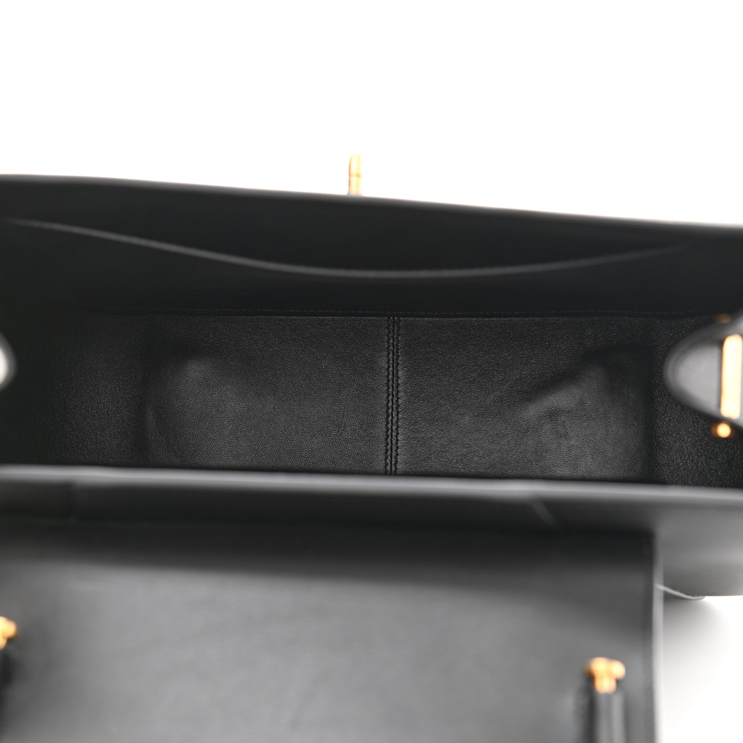 Vitello Barocco Virtus Small Top Handle Shoulder Bag Black