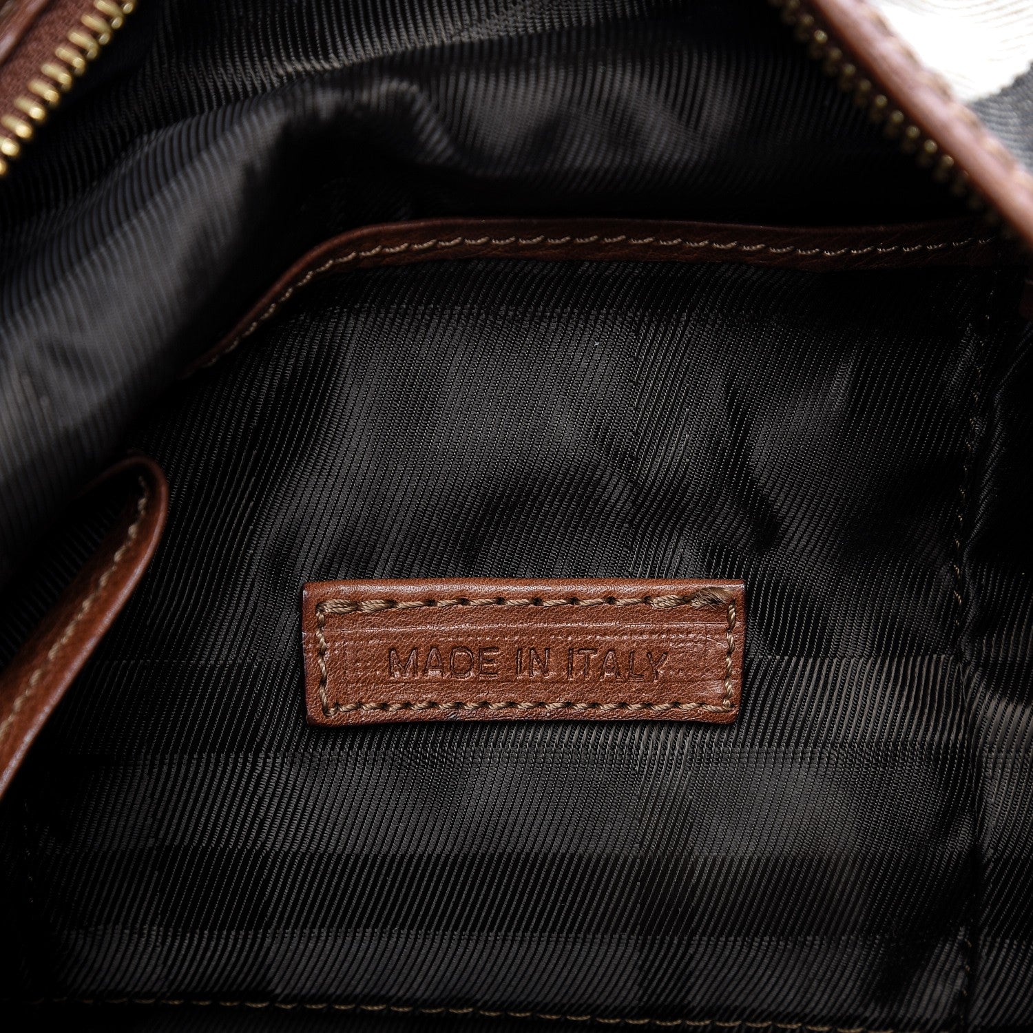Burberry Canvas House Check Woven Hobo Brown 7 of 14
